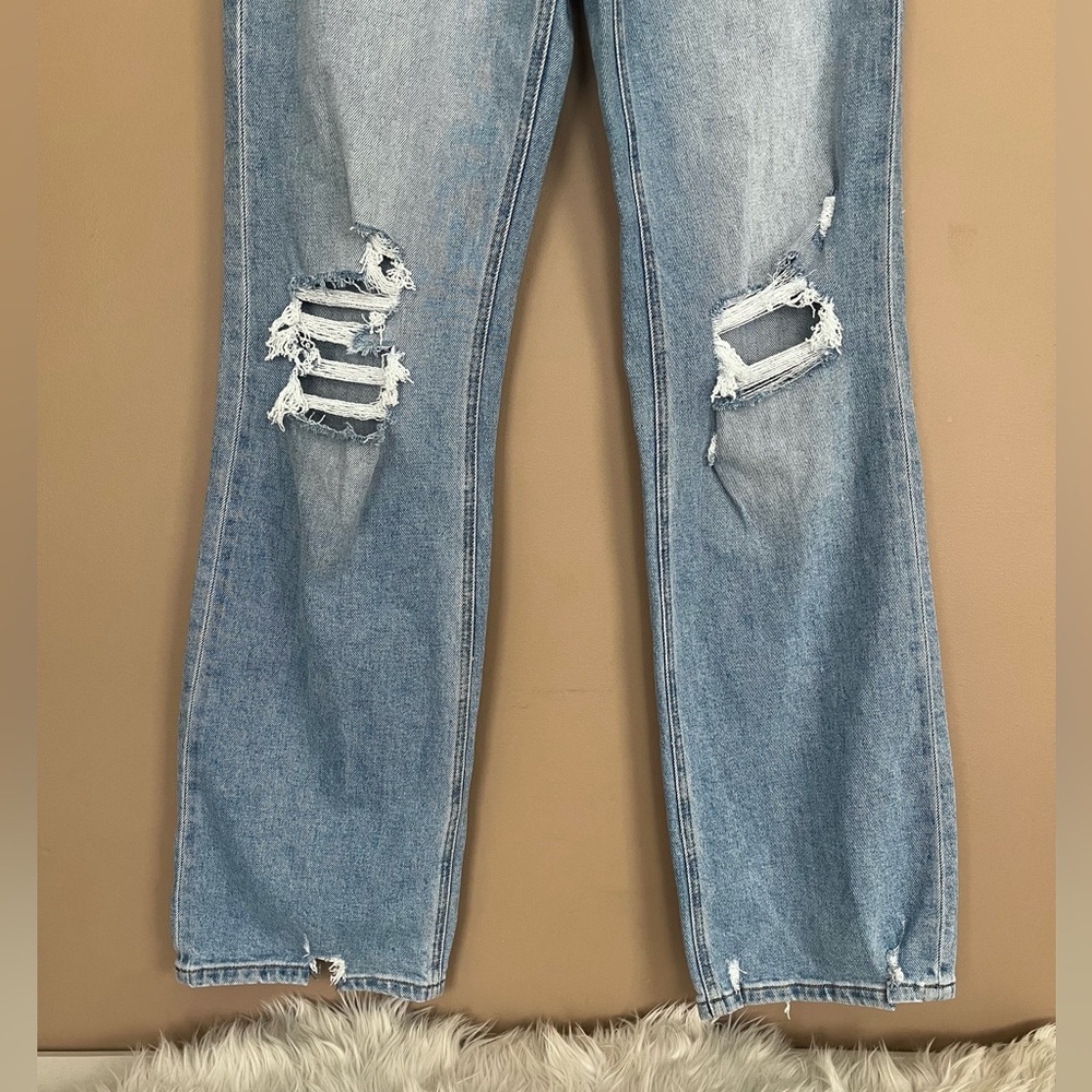 {Vervet} Bella High-Rise Flare Distressed Jeans in Blue - Womens 27 - NWT - Picture 3 of 13